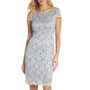 Alex Evenings Petite Womens 12P  Lace Sheath Dress